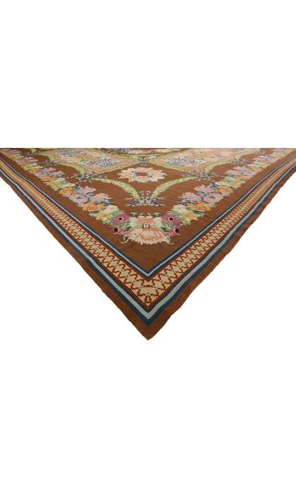 16 x 21 Antique Portuguese Arraiolos Rug 77321