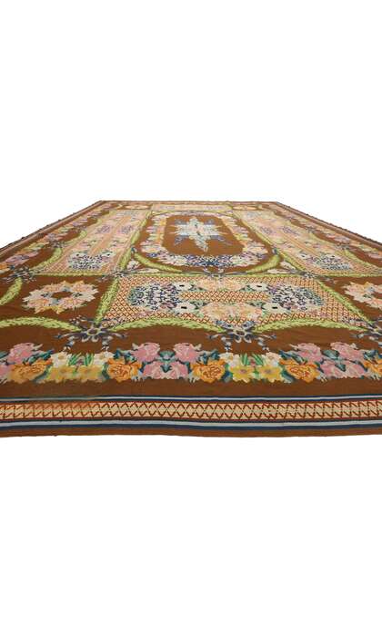 16 x 21 Antique Portuguese Arraiolos Rug 77321