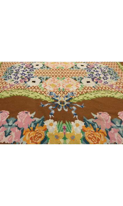 16 x 21 Antique Portuguese Arraiolos Rug 77321