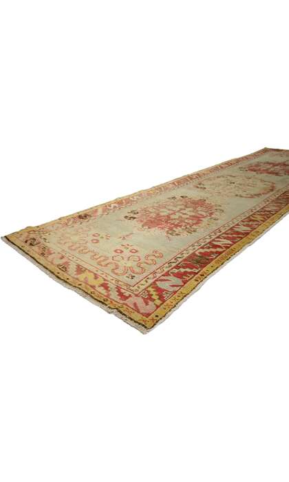 3 x 11 Vintage Turkish Oushak Rug Runner 50361