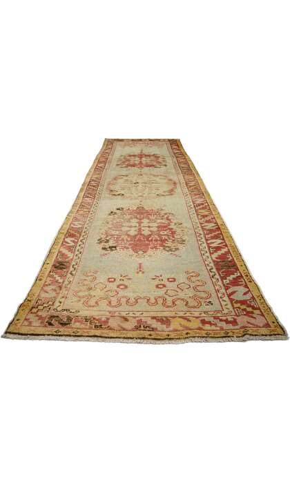 3 x 11 Vintage Turkish Oushak Rug Runner 50361