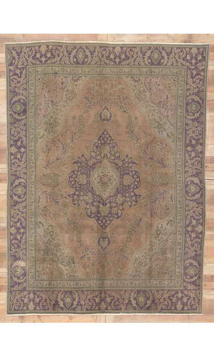 7 x 10 Antique Persian Tabriz Rug 74850