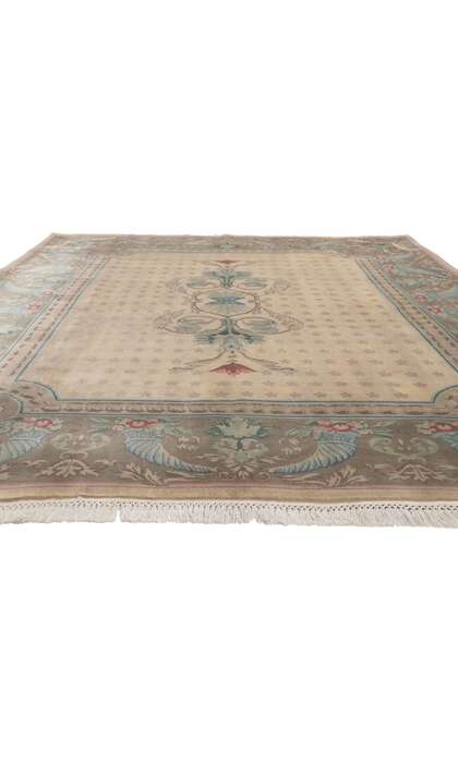 8 x 10 Vintage Indian Savonnerie Rug 74753