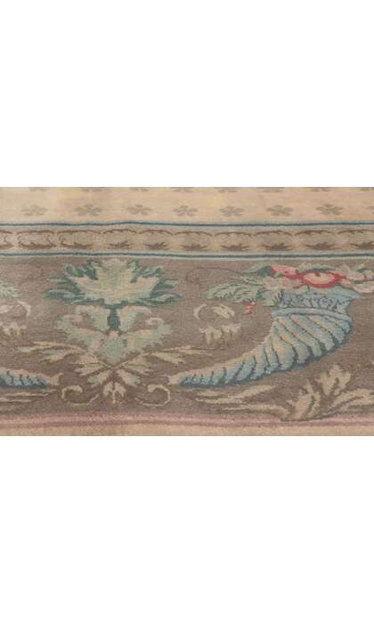 8 x 10 Vintage Indian Savonnerie Rug 74753