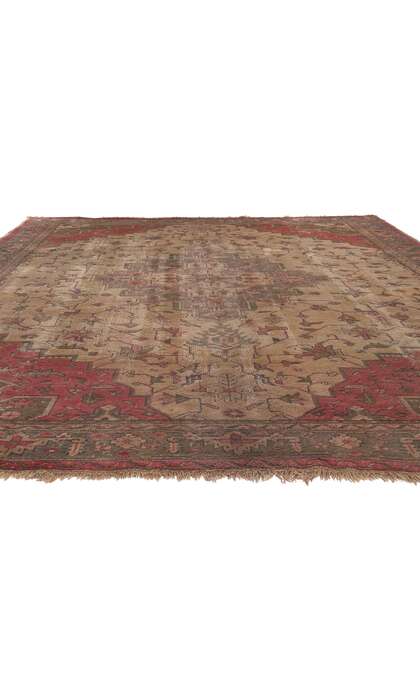 9 x 12 Antique Turkish Serapi Rug 77735