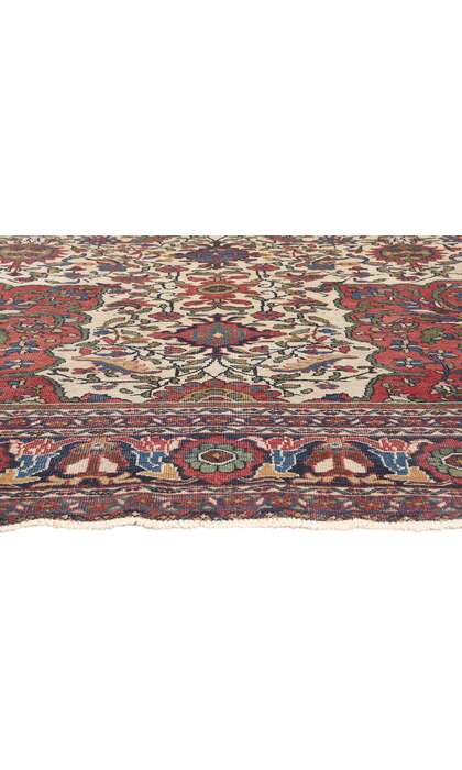 10 x 13 Antique Persian Ivory Mahal Rug 78656