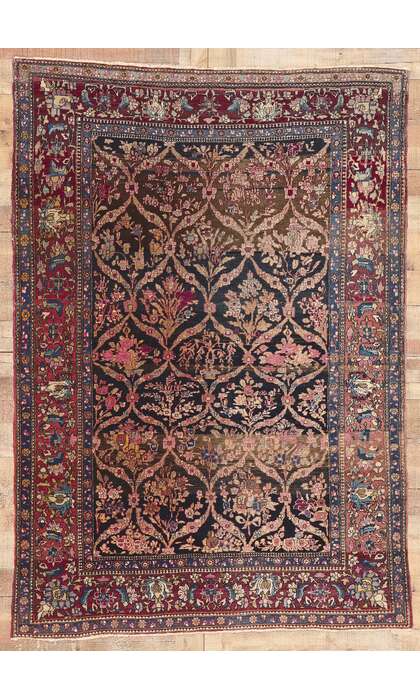5 x 7 Antique Persian Isfahan Rug 78642