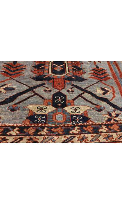 9 x 14 Antique Persian Serapi Rug 74059