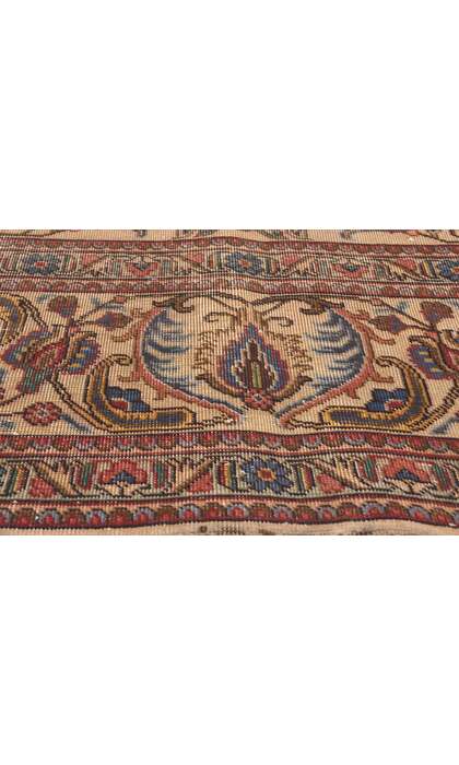 10 x 12 Antique-Worn Persian Tabriz Rug 74332