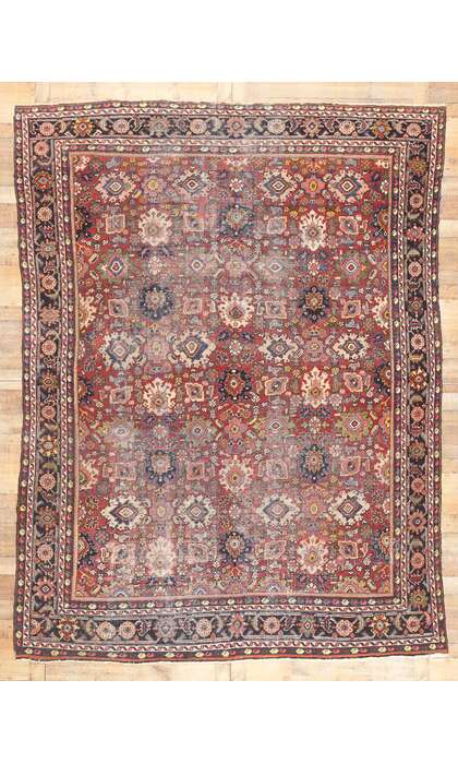 9 x 12 Antique-Worn Persian Mahal Rug 78660