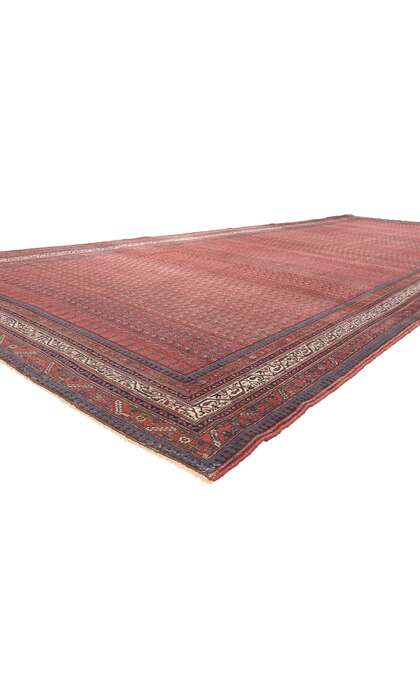 7 x 20 Antique-Worn Persian Saraband Rug 78658