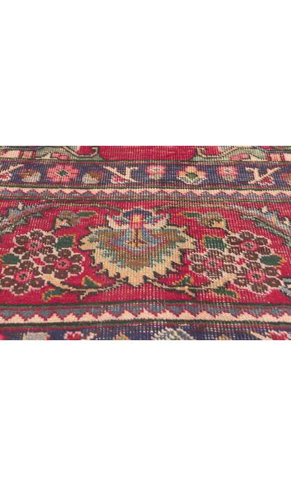 10 x 13 Antique-Worn Persian Tabriz Rug 78088