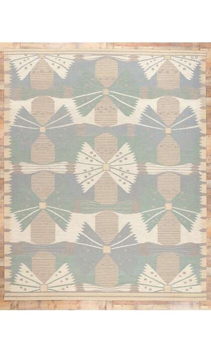 9 x 12 Scandinavian Modern Swedish Inspired Kilim Rug 30978