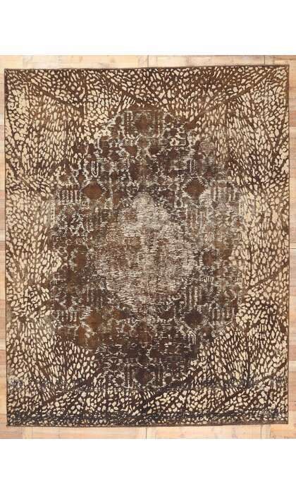 10 x 13 Biophilic Vintage Turkish Overdyed Rug 60731