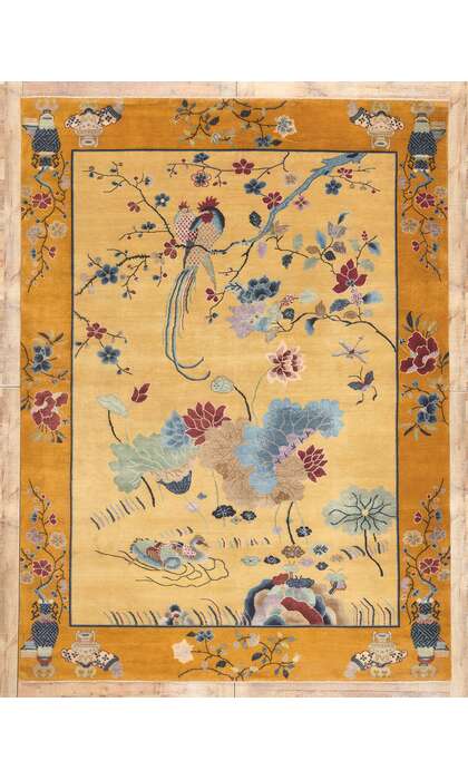 8 x 11 Chinese Art Deco Pictorial Rug 30973