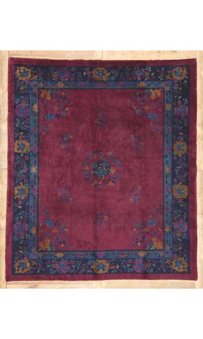 8 x 9 Antique Chinese Art Deco Rug 77189