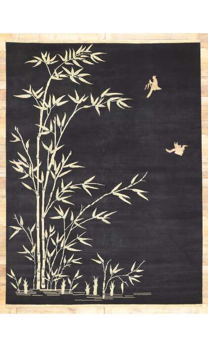 9 x 12 Chinese Art Deco Pictorial Rug 30971