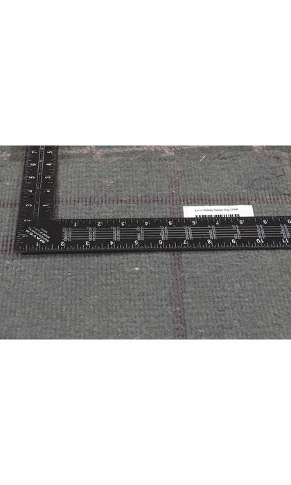 8 x 11 Vintage Gray Tibetan Wool and Silk Rug 77308