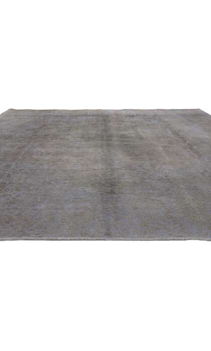 9 x 12 Vintage Turkish Gray Overdyed Rug 60618