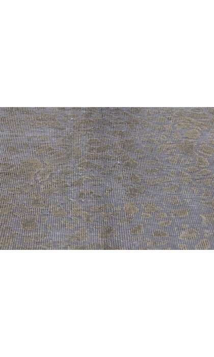 9 x 12 Vintage Turkish Gray Overdyed Rug 60618