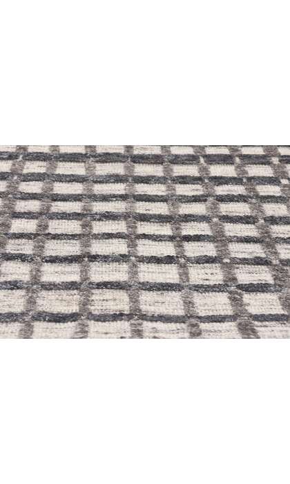 9 x 12 Modern Gray Geometric High-Low Rug 30979