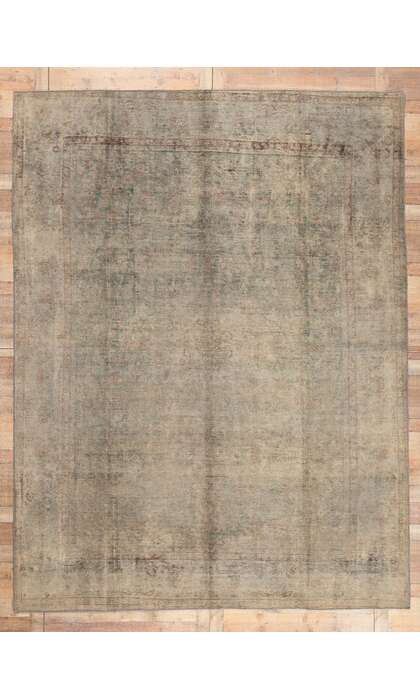 10 x 13 Vintage Neutral Overdyed Rug 60611