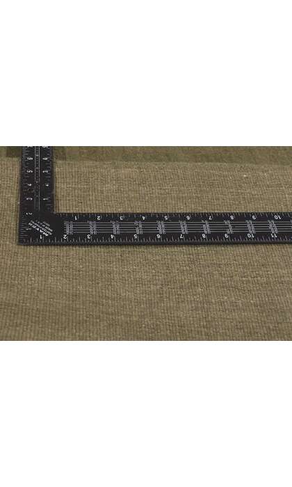 7 x 9 Solid Olive Green Modern Rug 30998