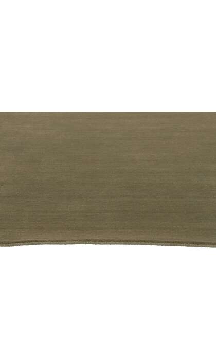 7 x 9 Solid Olive Green Modern Rug 30998