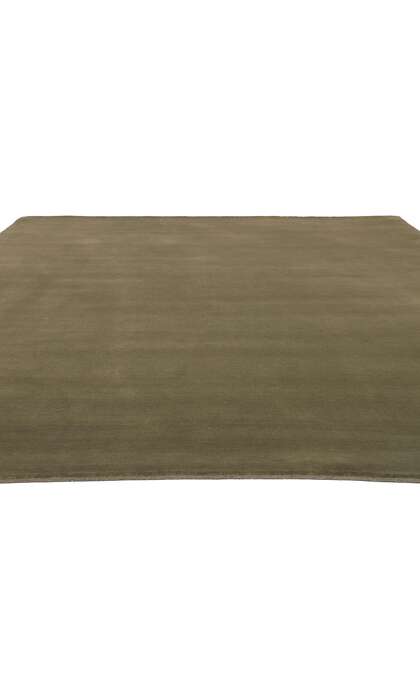 8 x 10 Solid Olive Green Modern Rug 30997
