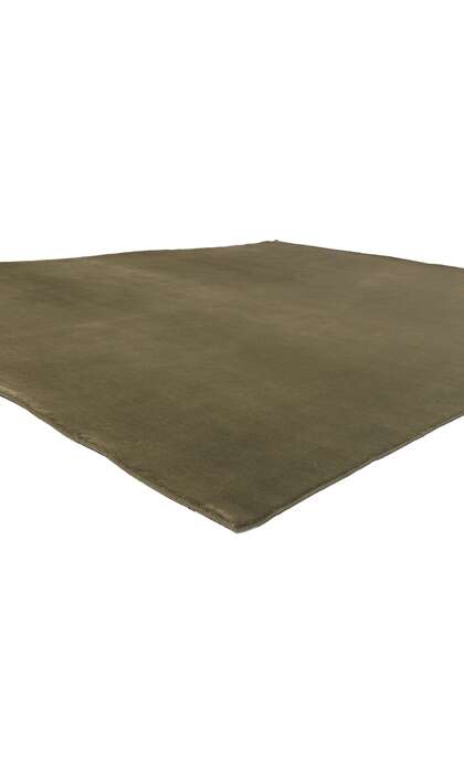 8 x 10 Solid Olive Green Modern Rug 30999
