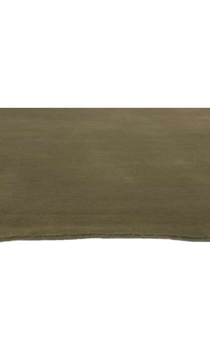 8 x 10 Solid Olive Green Modern Rug 30999