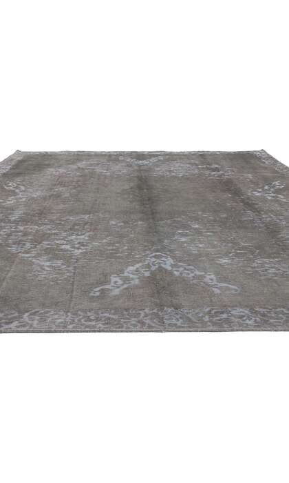 8 x 12 Vintage Turkish Gray Overdyed Rug 60603