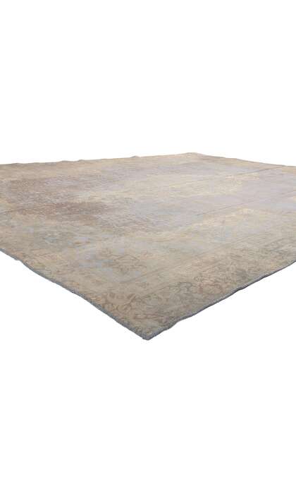 9 x 12 Vintage French Industrial Overdyed Rug 60605