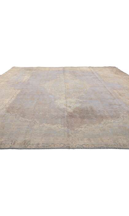 9 x 12 Vintage French Industrial Overdyed Rug 60605