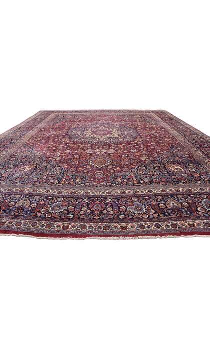 16 x 19 Antique Persian Mashhad Rug 74986