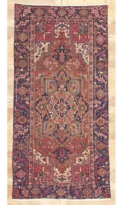 5 x 10 Antique Persian Heriz Rug 72658