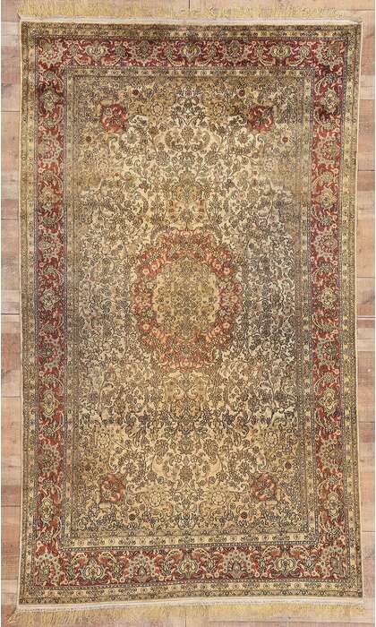 5 x 9 Persian Silk Qum Rug 78556
