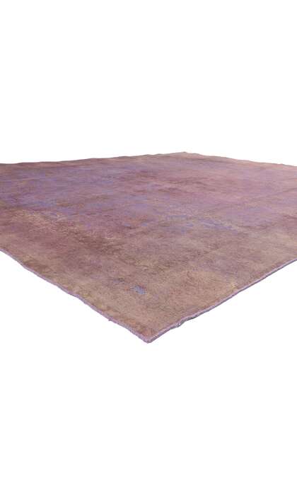 10 x 12 Vintage Pink and Purple Overdyed Rug 60613