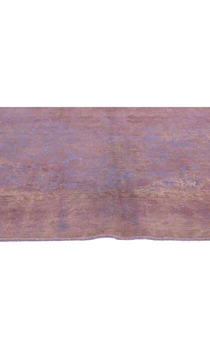 10 x 12 Vintage Pink and Purple Overdyed Rug 60613