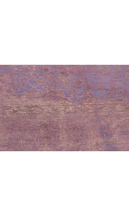 10 x 12 Vintage Pink and Purple Overdyed Rug 60613