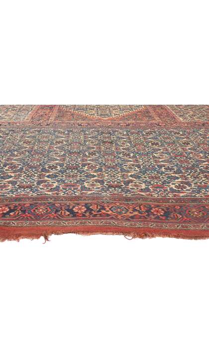 11 x 18 Antique Persian Bijar Triclinium Rug 78659