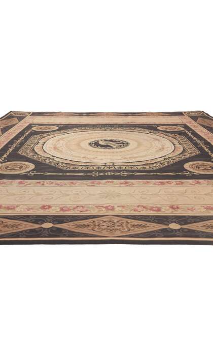 9 x 12 Vintage Chinese Aubusson Rug 78654