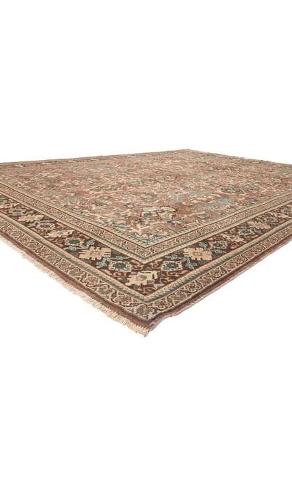 9 x 13 Vintage Brown Persian Mahal Rug 76313