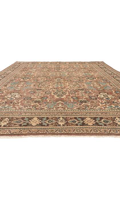 9 x 13 Vintage Brown Persian Mahal Rug 76313