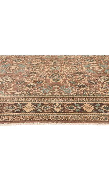 9 x 13 Vintage Brown Persian Mahal Rug 76313