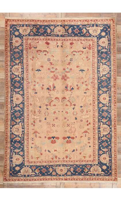 9 x 13 Vintage Turkish Oushak Rug 74185