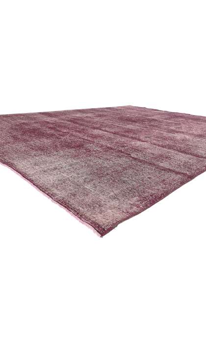 10 x 13 Vintage Turkish Burgundy Overdyed Rug 60696