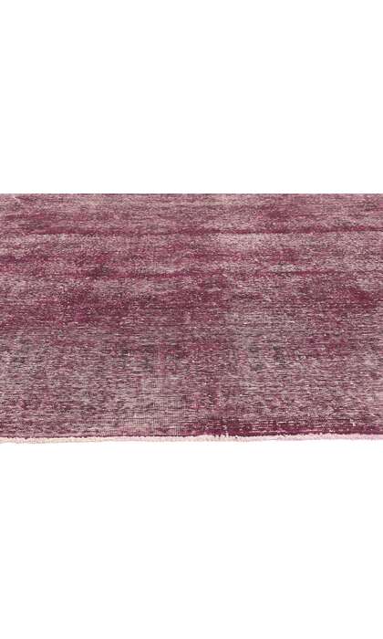 10 x 13 Vintage Turkish Burgundy Overdyed Rug 60696