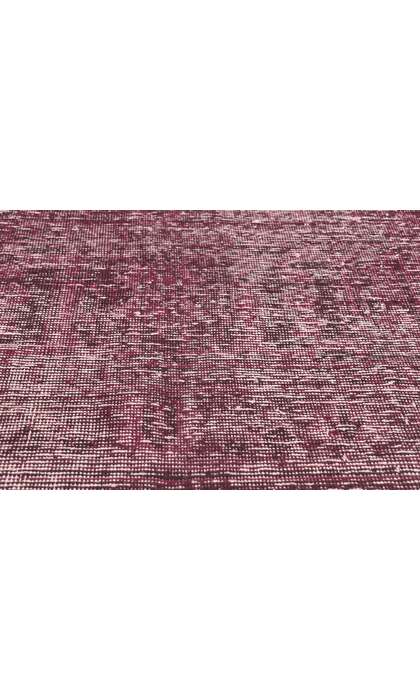 10 x 13 Vintage Turkish Burgundy Overdyed Rug 60696