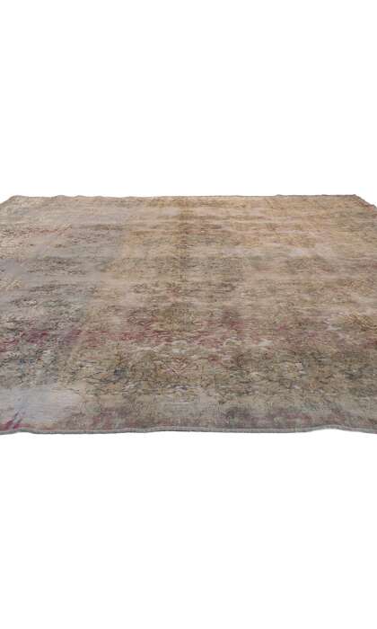 10 x 13 Vintage Turkish Overdyed Rug French Rustic 60724